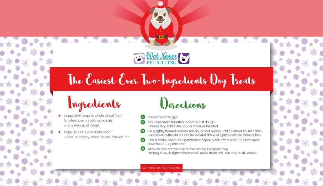The Easiest-Ever Two Ingredients Dog Treats Recipe Card